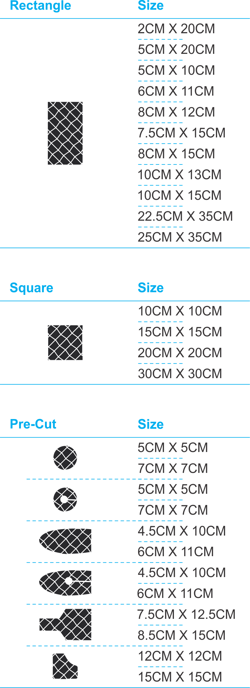 Mesh_shapes | SURGIMEDIC | Where Quality Meets Surgery